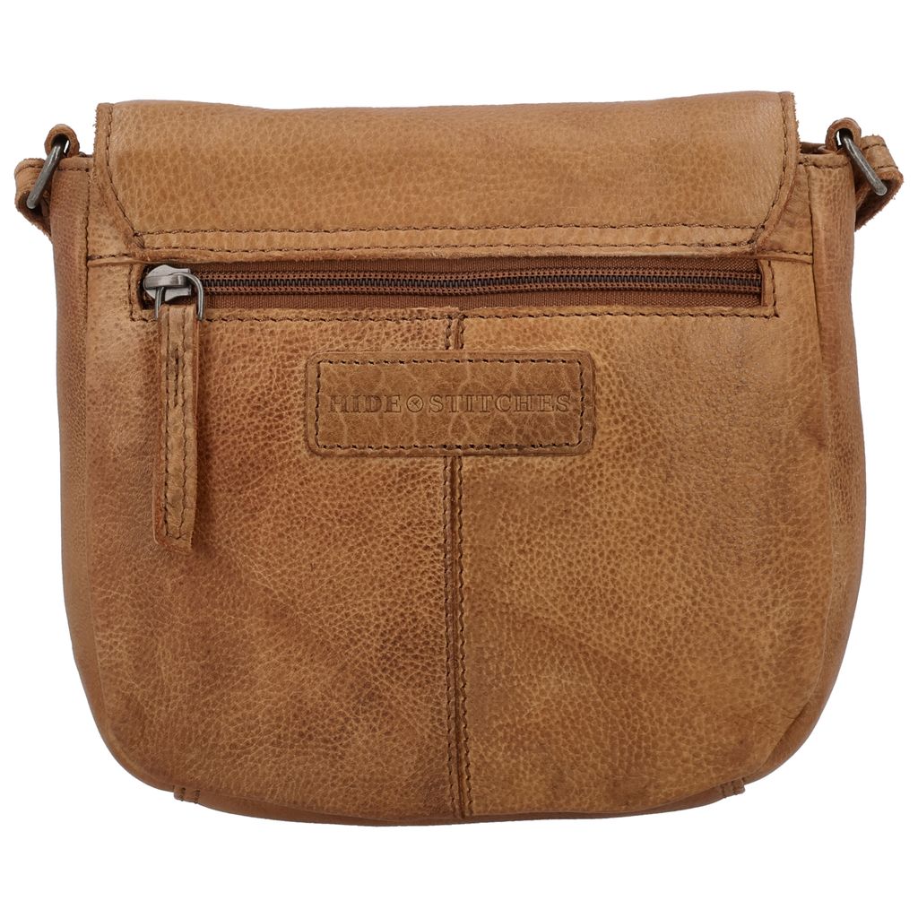 Hide & Stitches Paint Rock Schoudertas Overslag Cognac