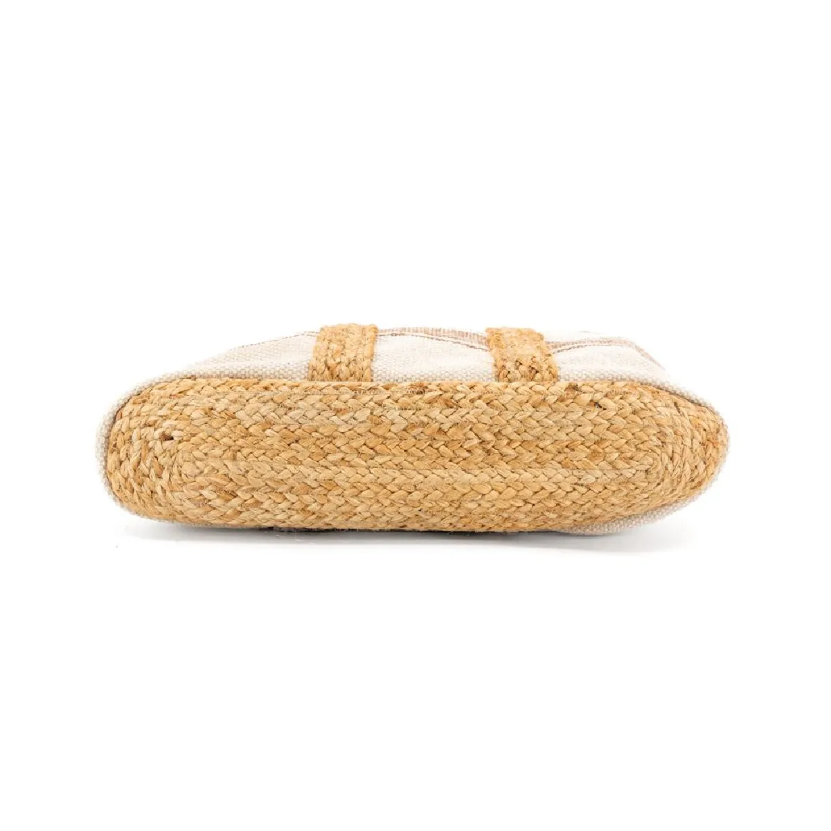 AUBRY GASPARD Sac en coton et jute rayure