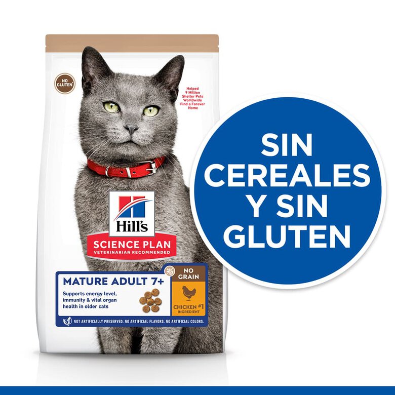 Ração para gatos Hill's Science Plan Mature Adult 7+ sabor frango