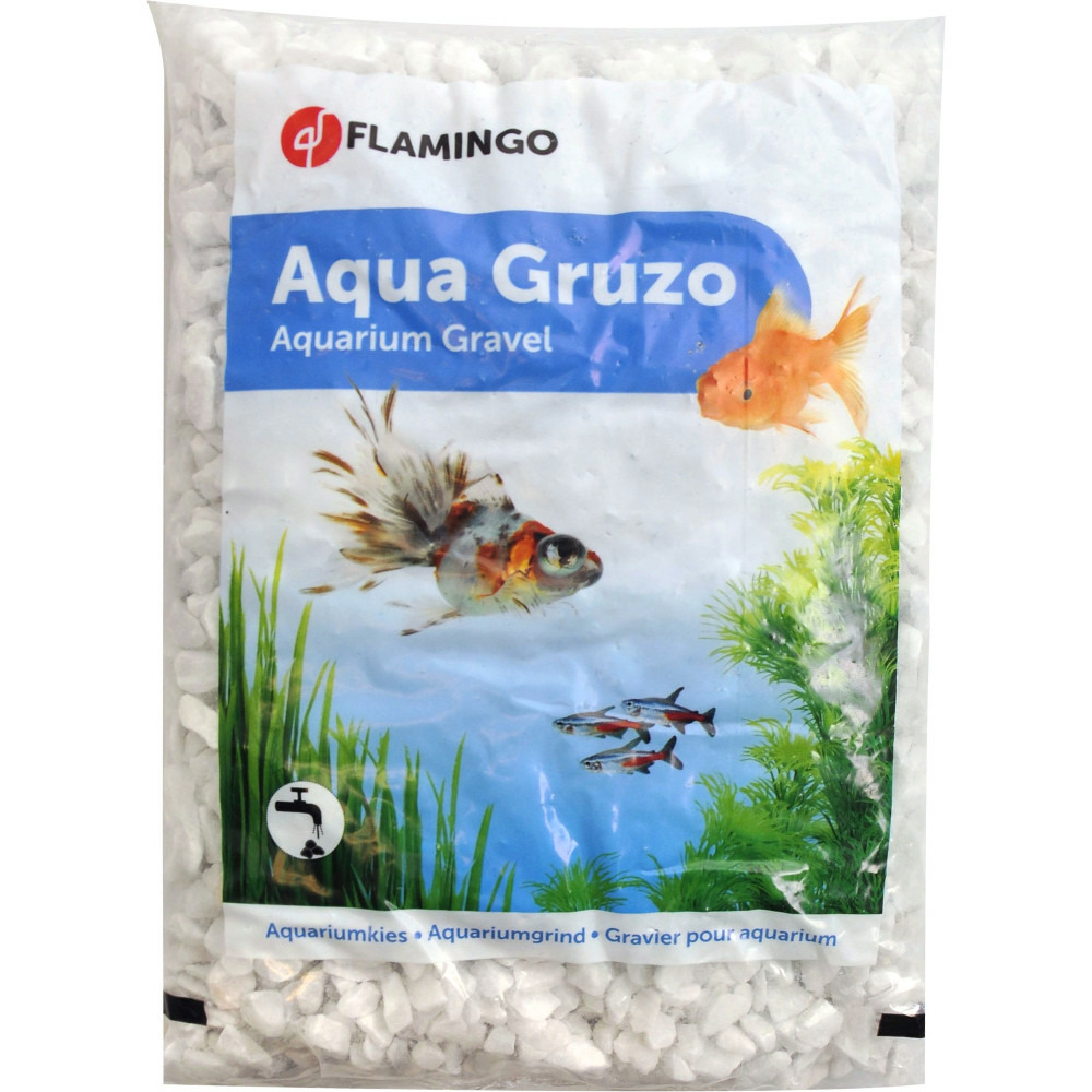 Gravier gruzo blanc 1 kg pour aquarium