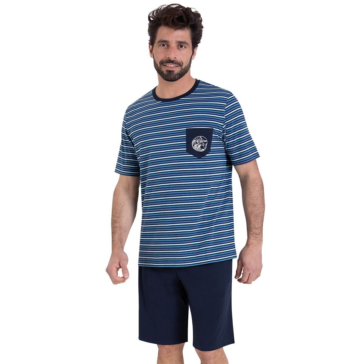 ATHENA<br>Pijama curto com gola redonda
