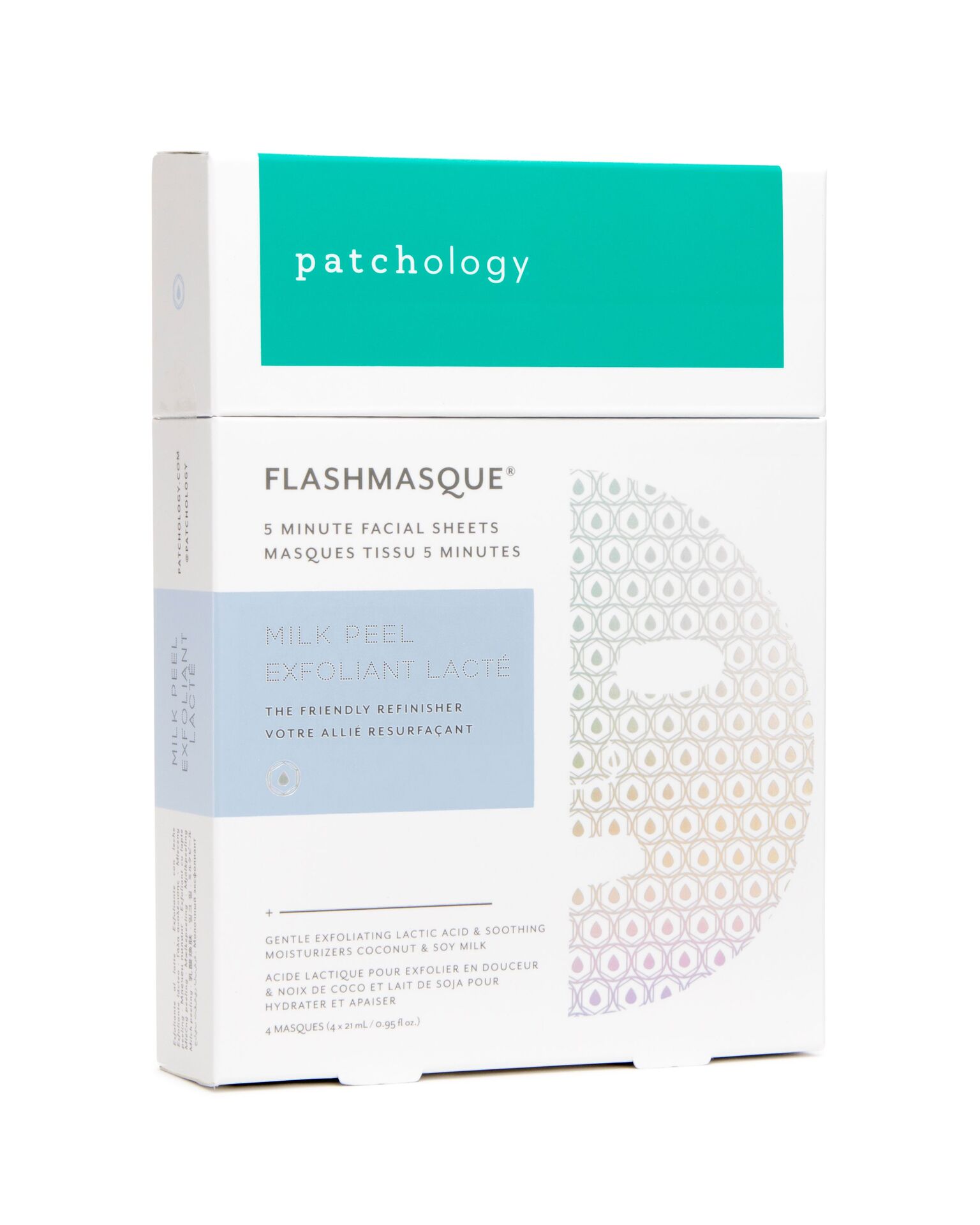 Patchology FlashMasque 5 Minute Facial Sheets Milk Peel 1 Behandling