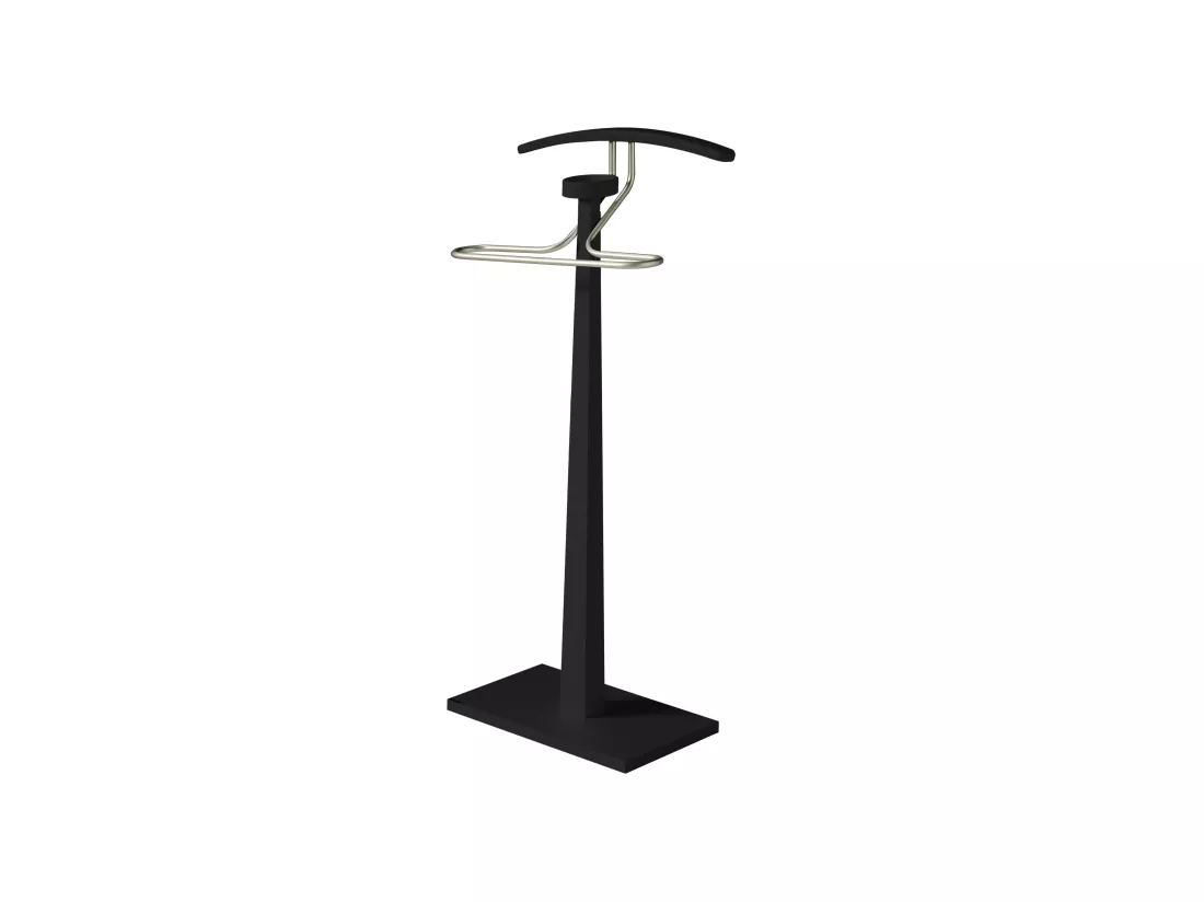 Valet de nuit - H112cm x L46cm x P34cm - hêtre massif noir - Monolithe