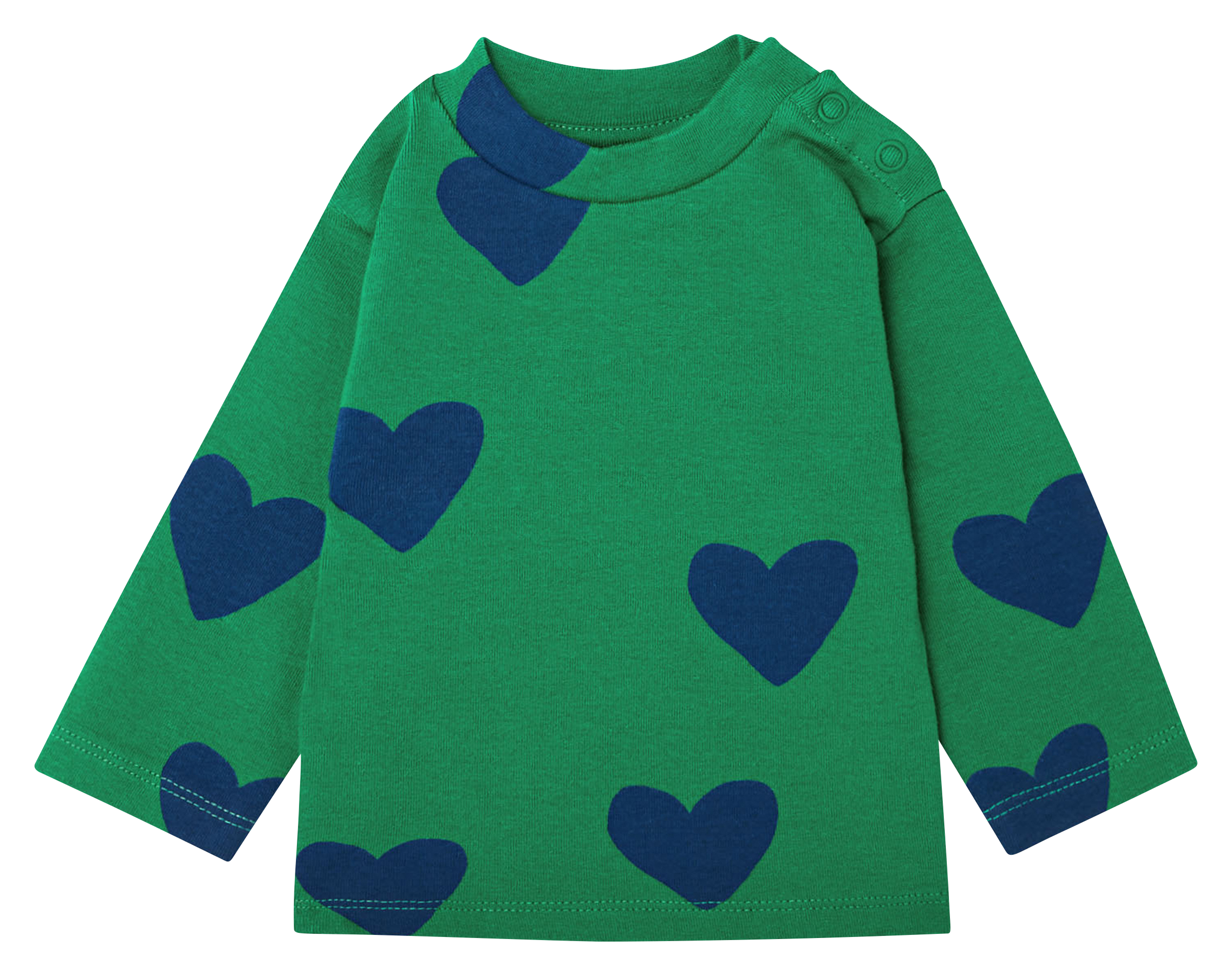 Tee-shirt col rond imprimé en coton| Vert