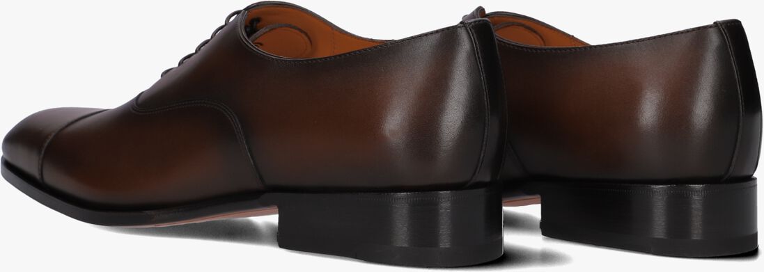 bruine santoni nette schoenen led veterschoen