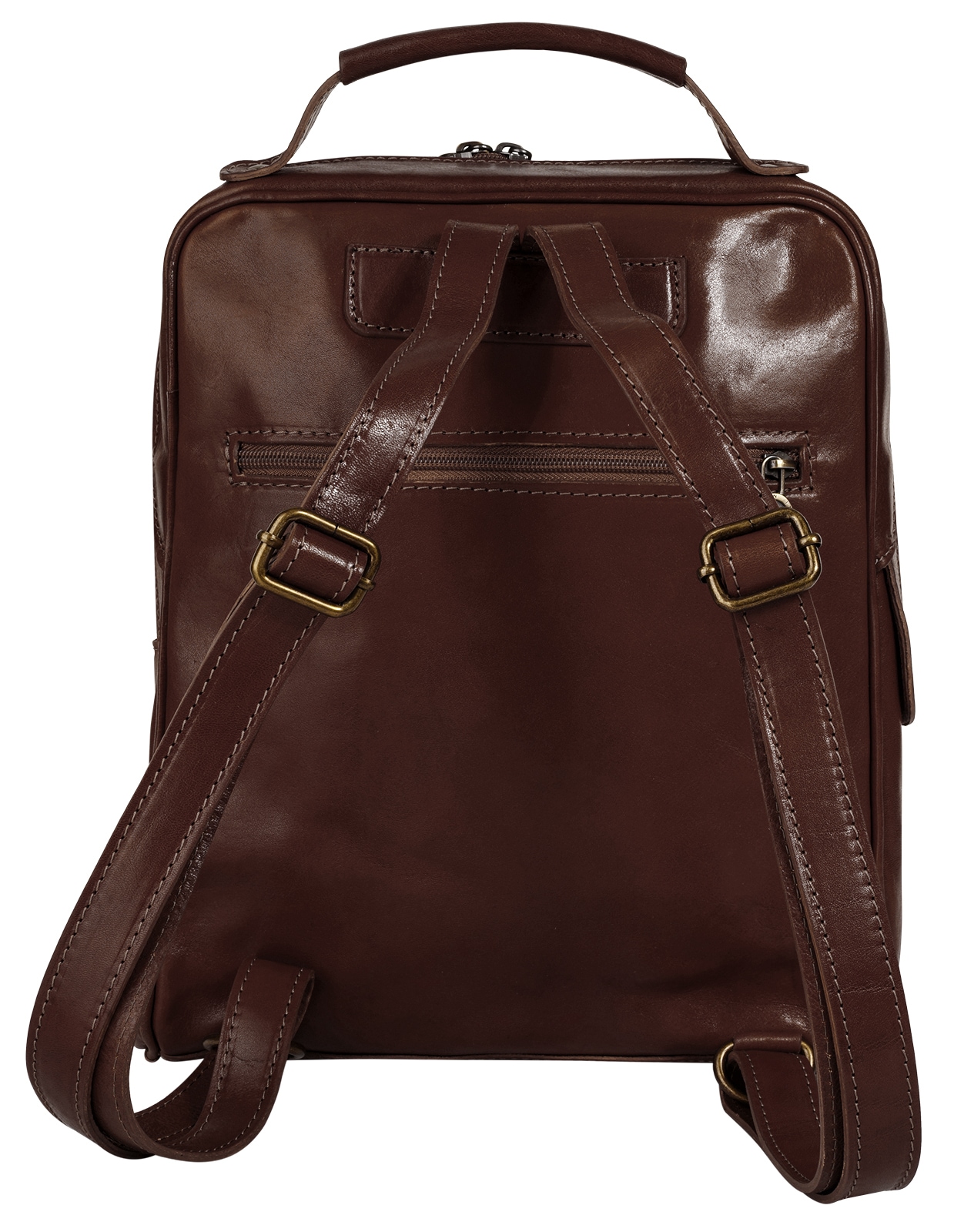 Piké Cityrucksack echt Leder, Made in Italy