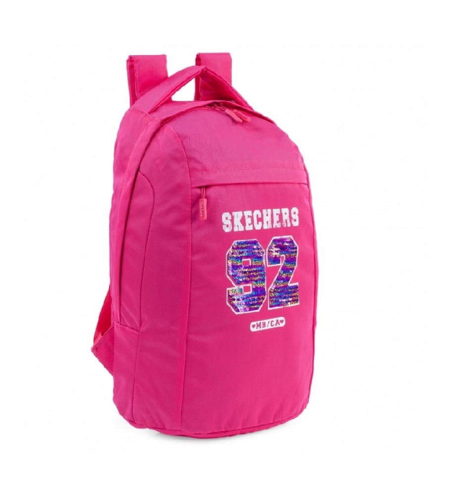 Mochila casual unissex Skechers S898 rosa - 21x32x12,5 cm