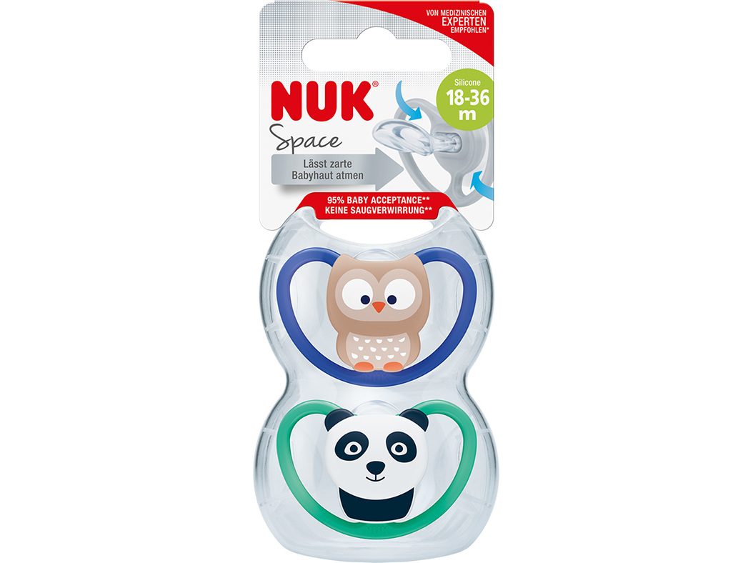 CHUPETA NUK SPACE SILICONE 18-36MESES 2UN