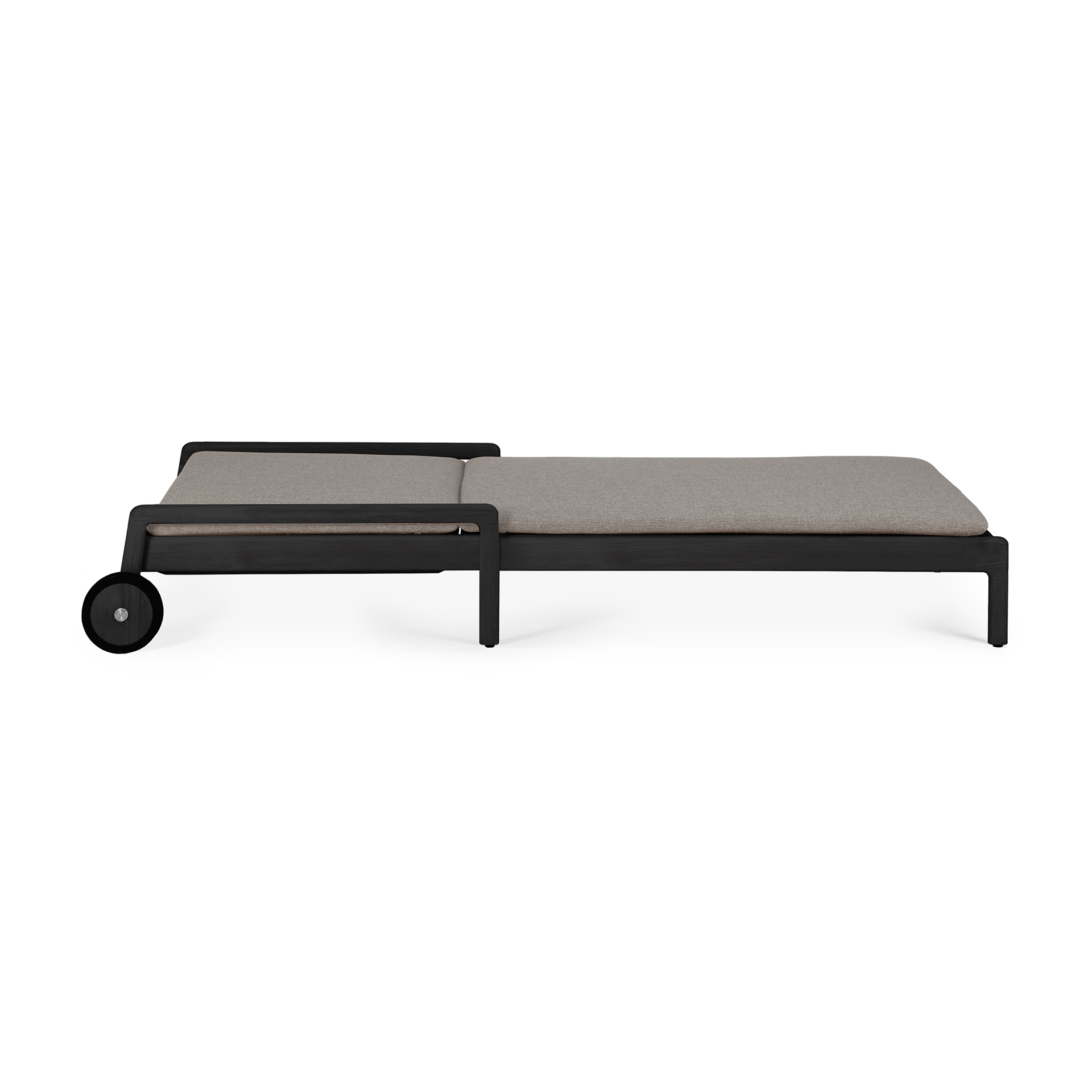 Dun kussen voor teak Jack adjustable lounger zwart - mocha