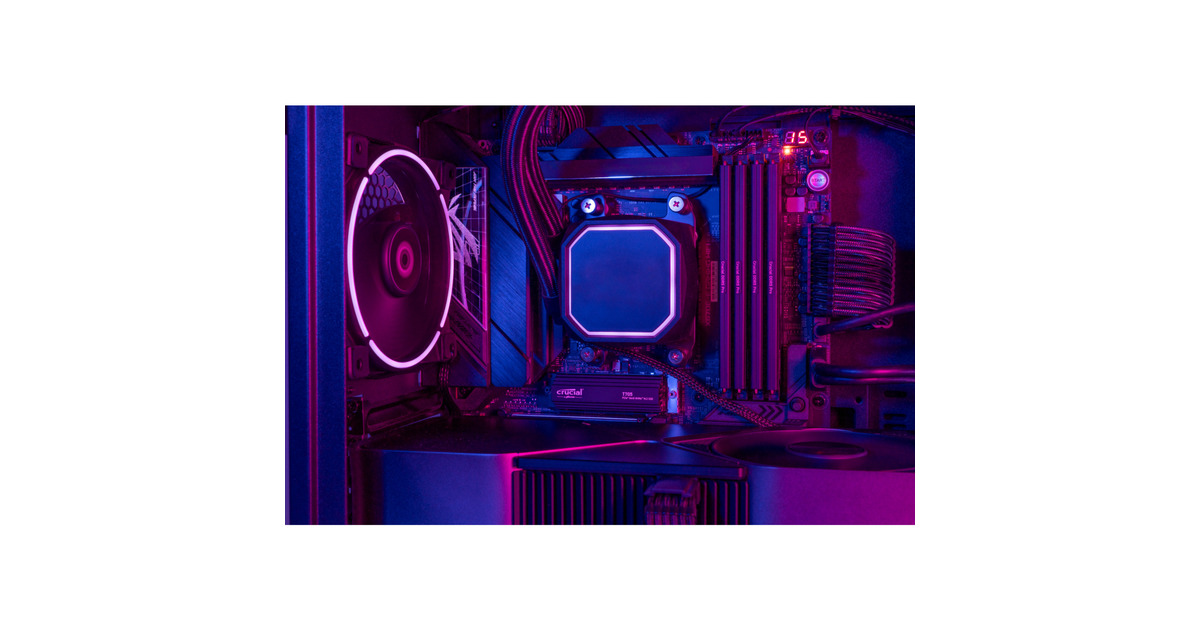 CrucialT705 1 TB SSD  (Zwart, PCIe 5.0 x4, NVMe 2.0, M.2 2280, Incl. heatsink)