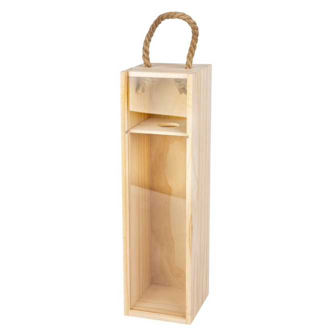 Geschenkbox Weinflasche braun - ca. 10 x 10 x 35 cm