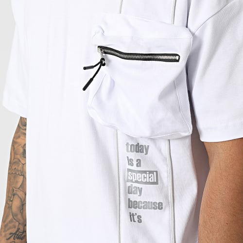Ensemble Tee Shirt Oversize Short Jogging Y258UST Blanc