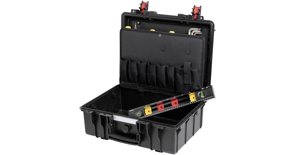 WihaBasic L electric gereedschapsset  (Rood/geel, 39-delig, Incl. koffer)