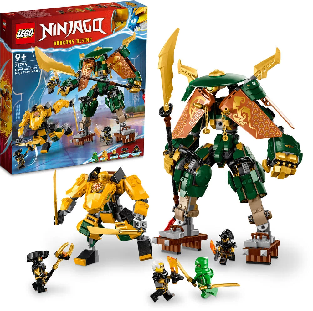 LEGO®NINJAGO® 71794 - L'EQUIPE DE ROBOTS DES NINJAS LLOYD ET ARIN
