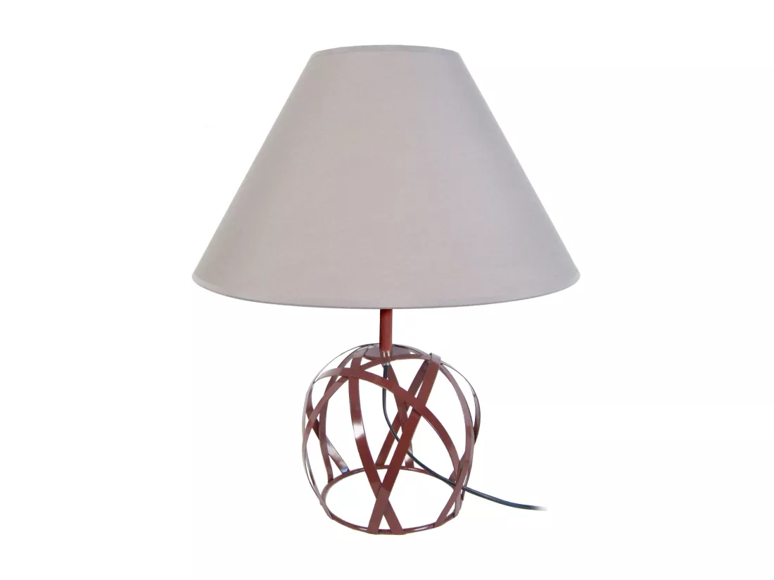Lampe a poser poser métal taupe 57 cm.