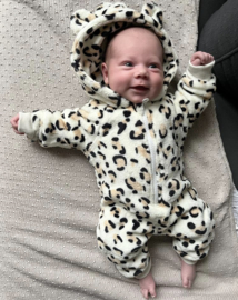 Baby Teddy Onesie – Leopard wit
