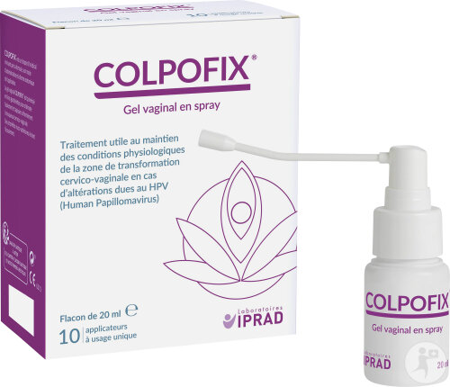 Colpofix Gel Vaginal En Spray Flacon 20ml + 10 Applicateurs À Usage Unique