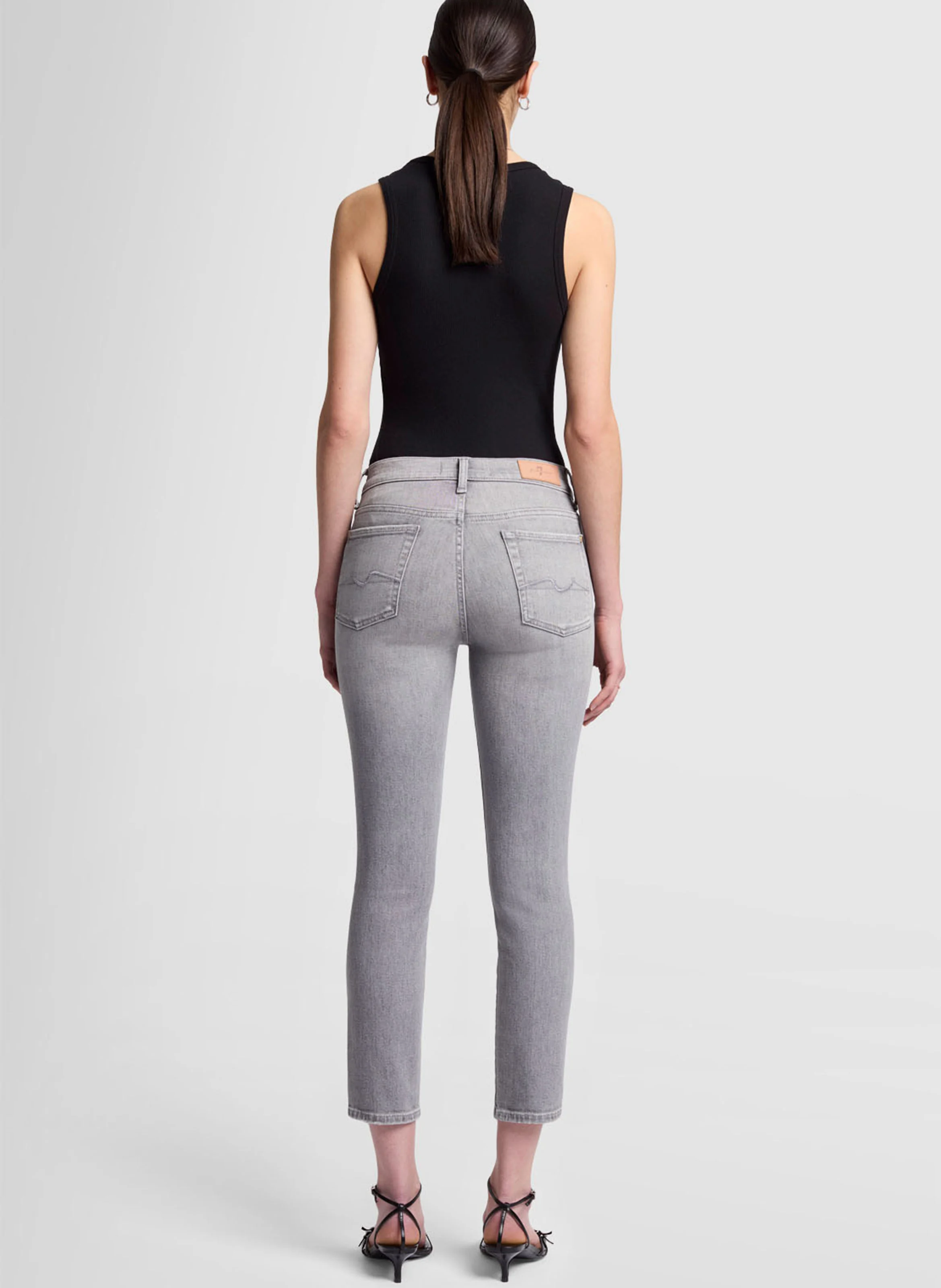 ROXANNE - Jean slim en coton mélangé | Gris