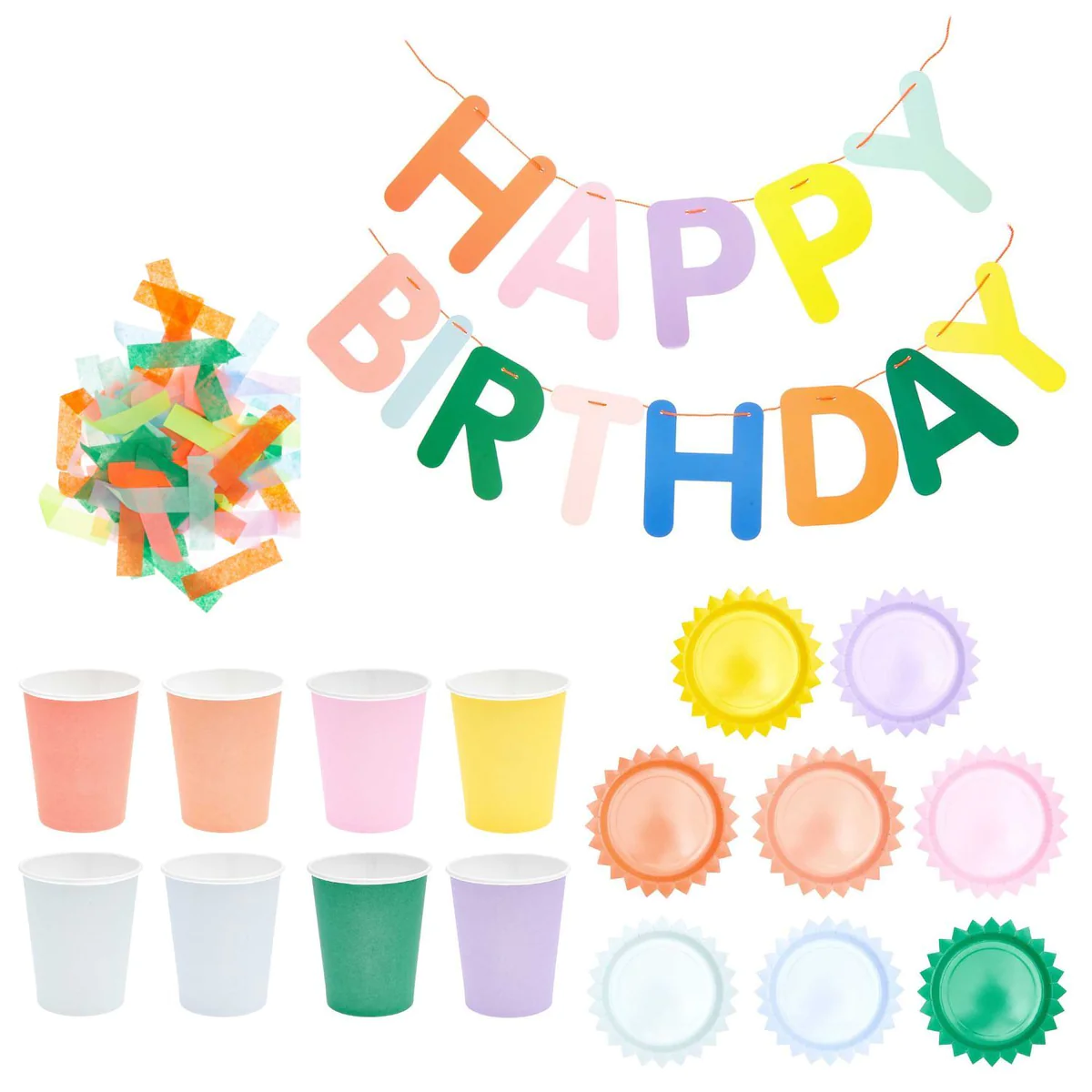Kit fête d'anniversaire multicolore Rico Design