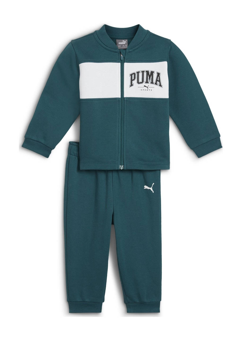 Puma joggingpak MiniCats Squadgrijsgroen/ecru
