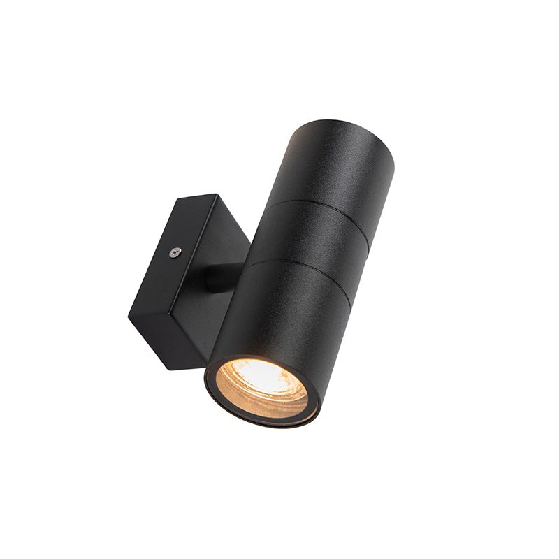Buitenwandlamp zwart 2-lichts IP44 - Duo