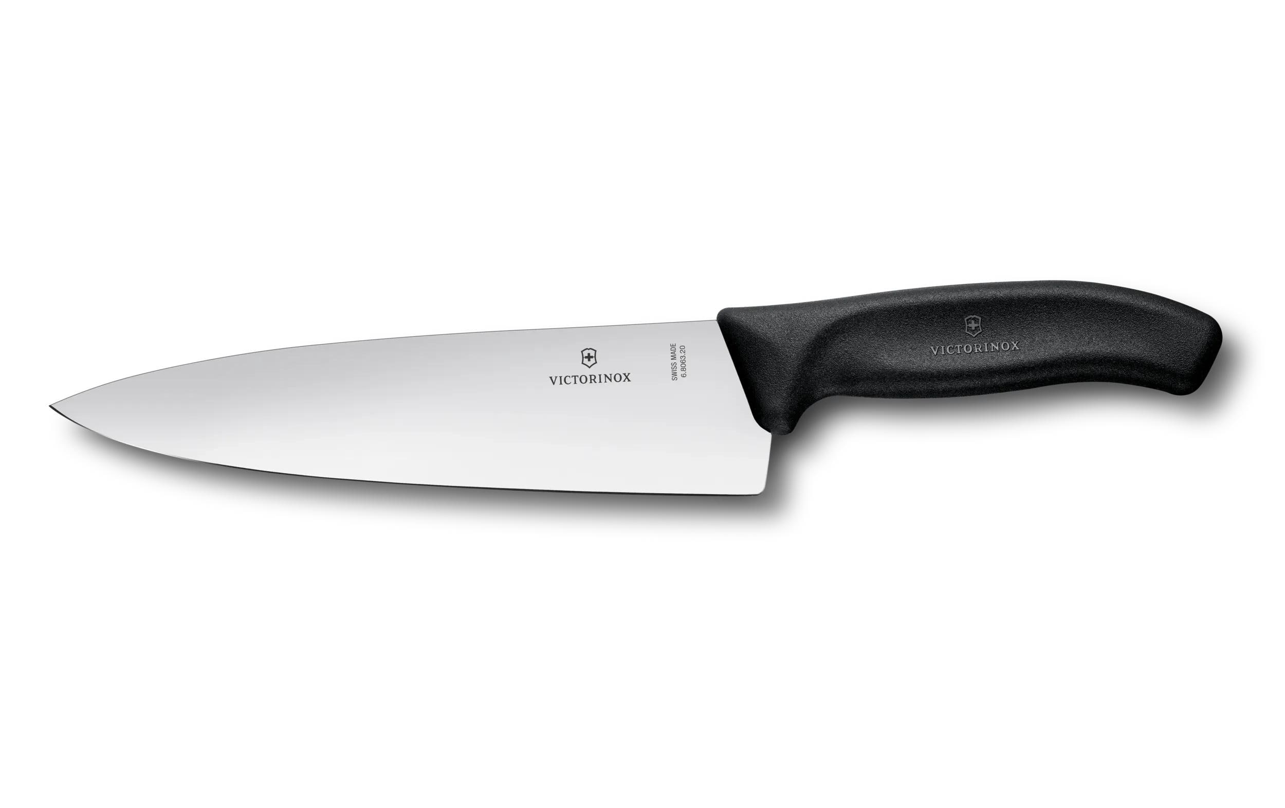 Kochmesser Swiss Classic Schwarz, 20 cmPraktisches Kochmesser mit extra breiter Klinge