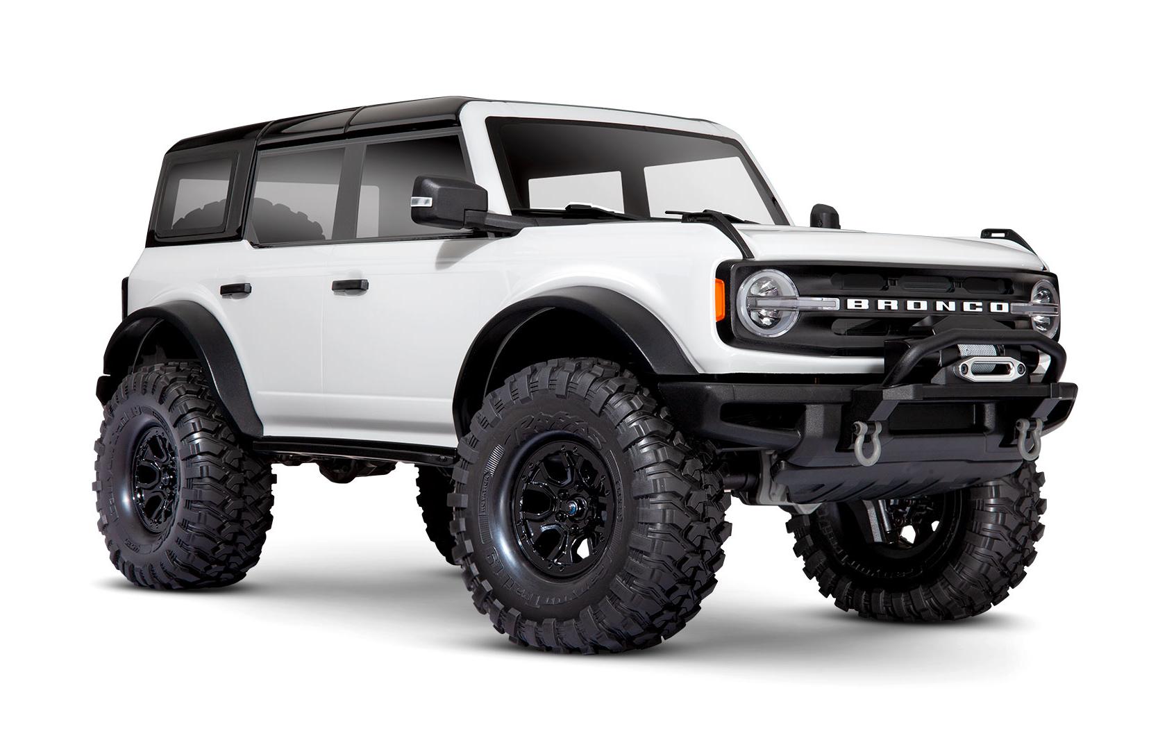 Scale Crawler TRX-4 Ford Bronco 2021, Weiss ARTR, 1:10<br>TRX-4 Rockcrawler mit 2-Gang Getriebe, Differentialsperre und offizieller 2021 Ford Bronco Karosserie