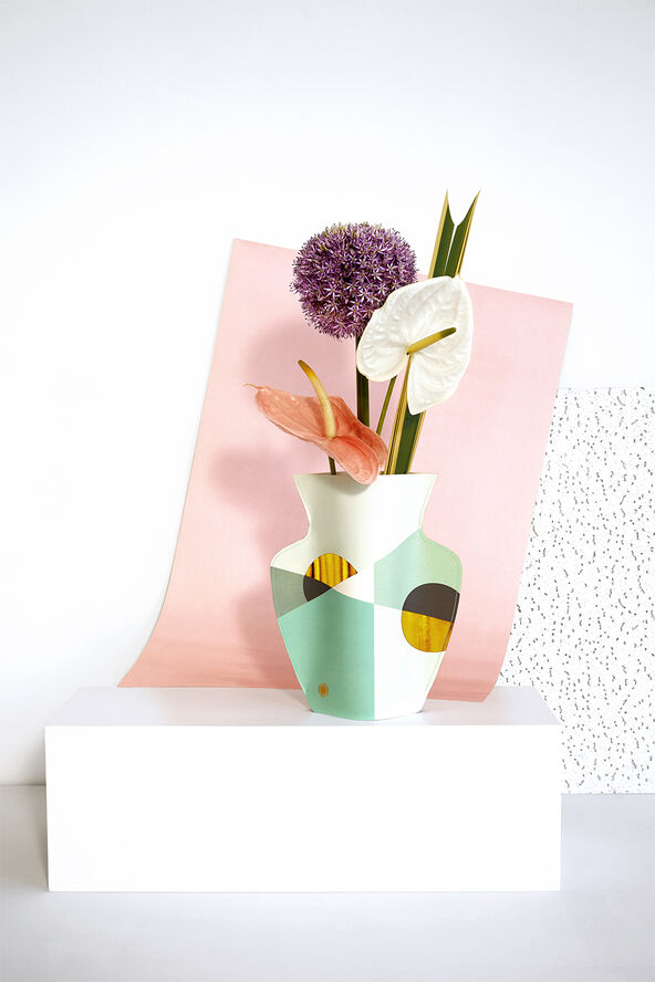 OCTAEVO PAPER VASE SIENA MINT Mint