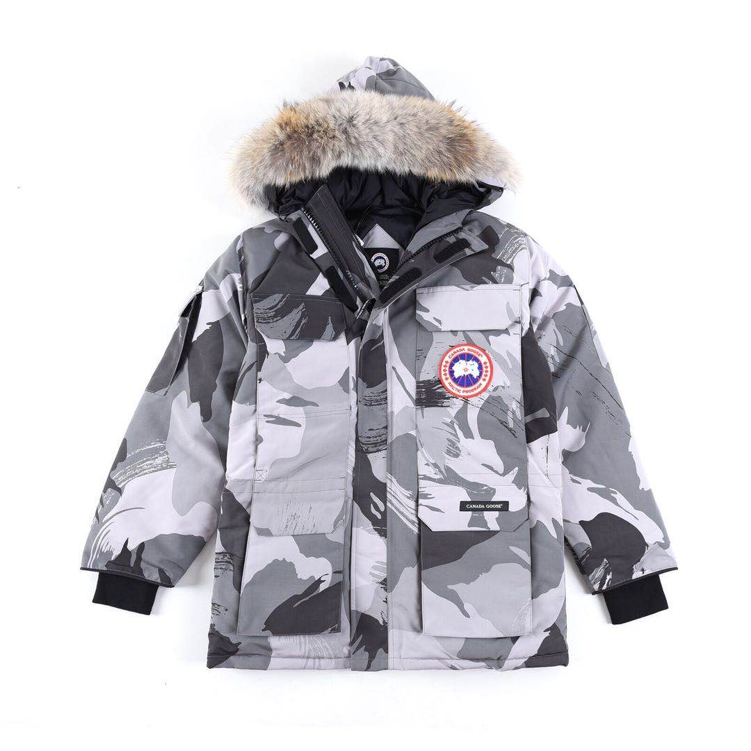 Canada Goose Expedition Parka  For Men & Women Print Grey