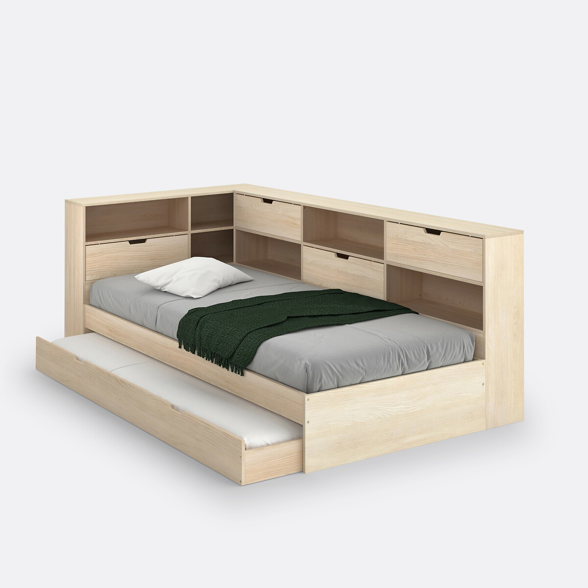 LA REDOUTE INTERIEURS<br>Cama com gaveta, espaço de armazenamento e estrado de ripas Yann