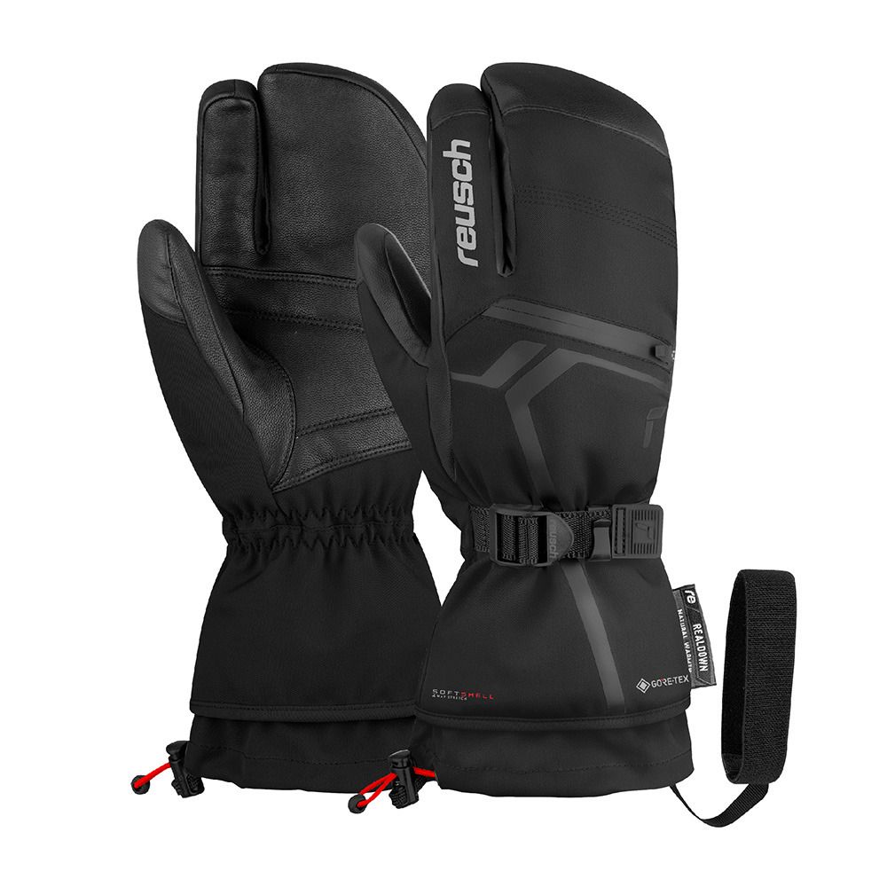 Reusch DOWN SPIRIT GTX - Gants 3 doigts ski black/silver