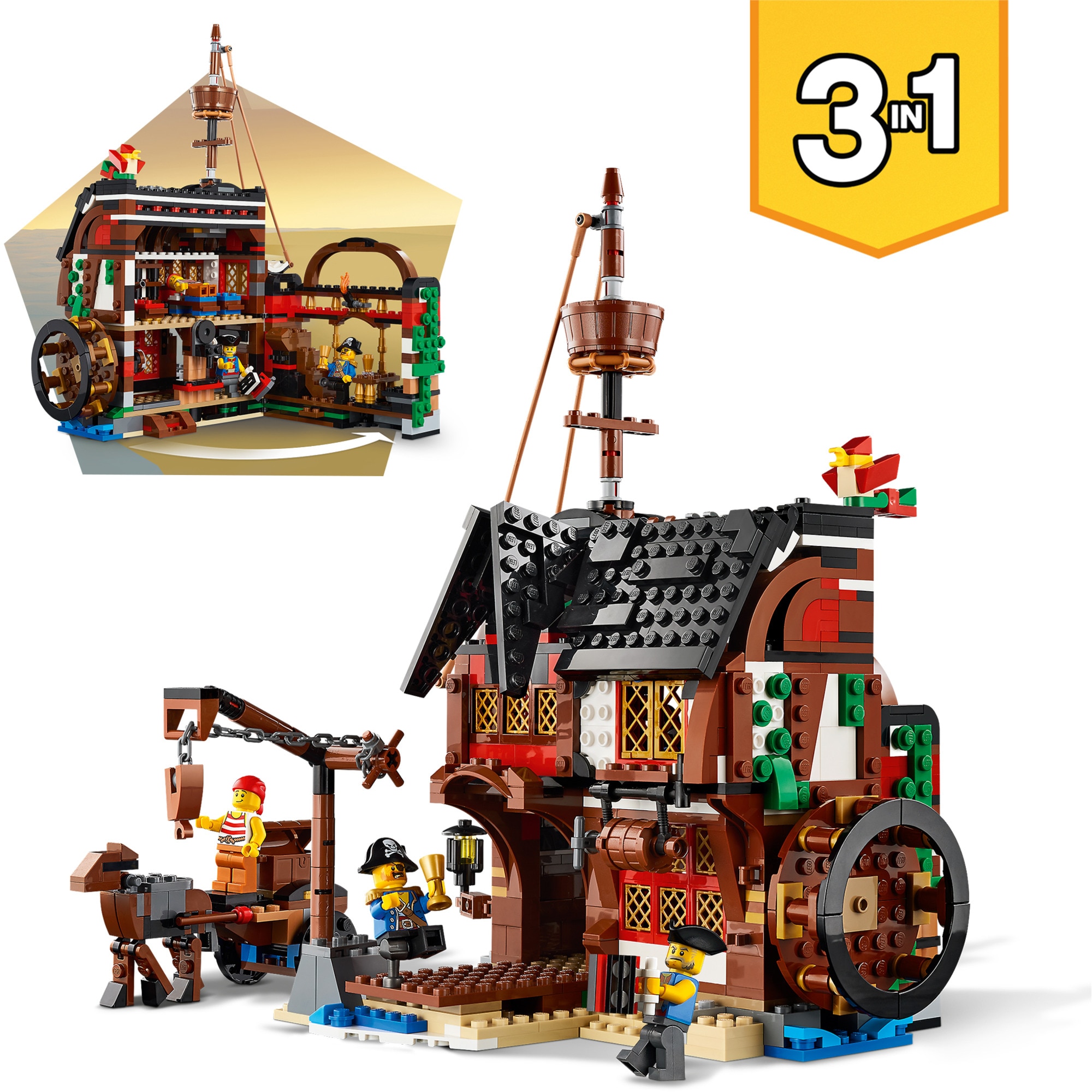 LEGO Konstruktionsspielzeug Creator Piratenschiff