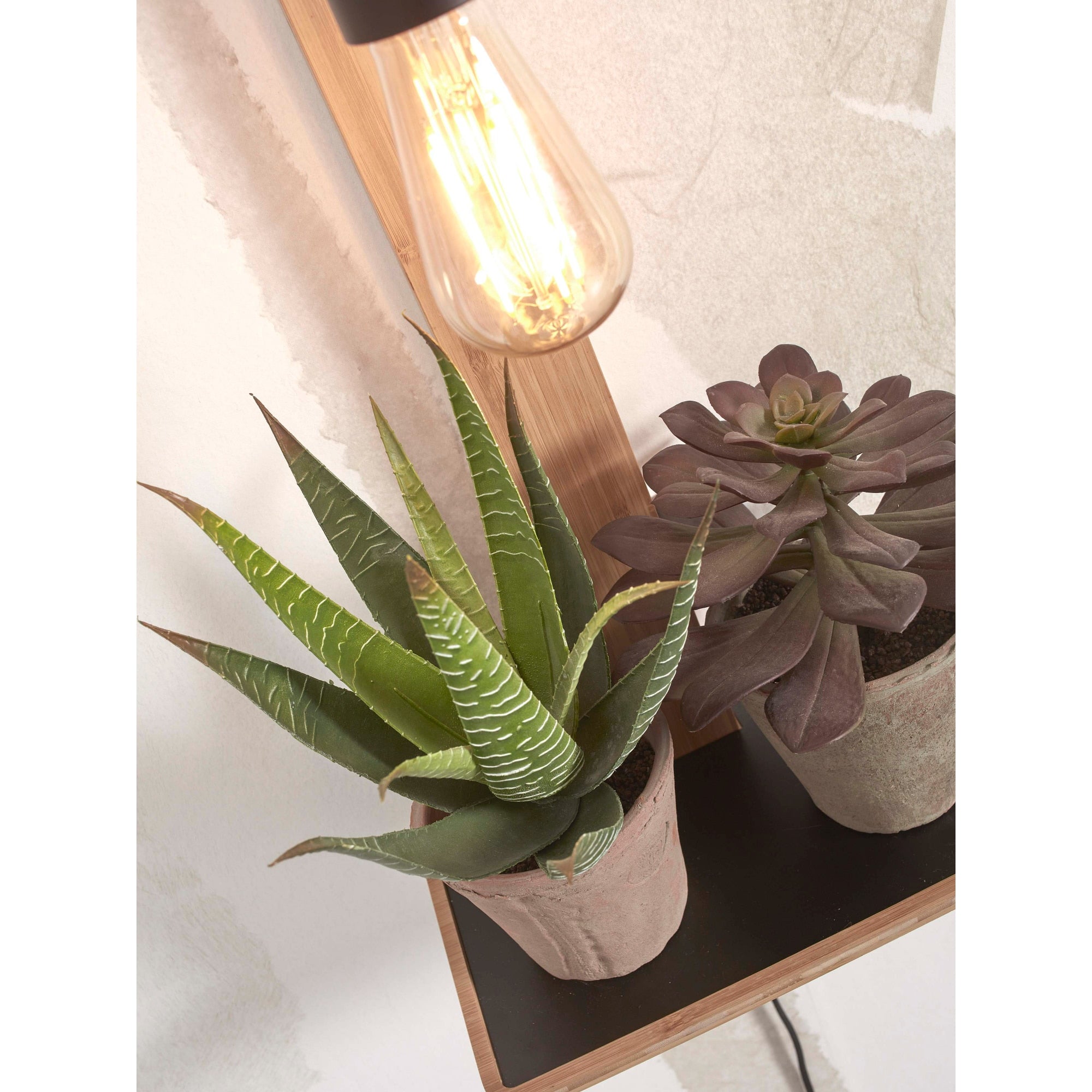 GOOD&MOJO Wandlamp Flores - Bamboe - 30x18x52cm