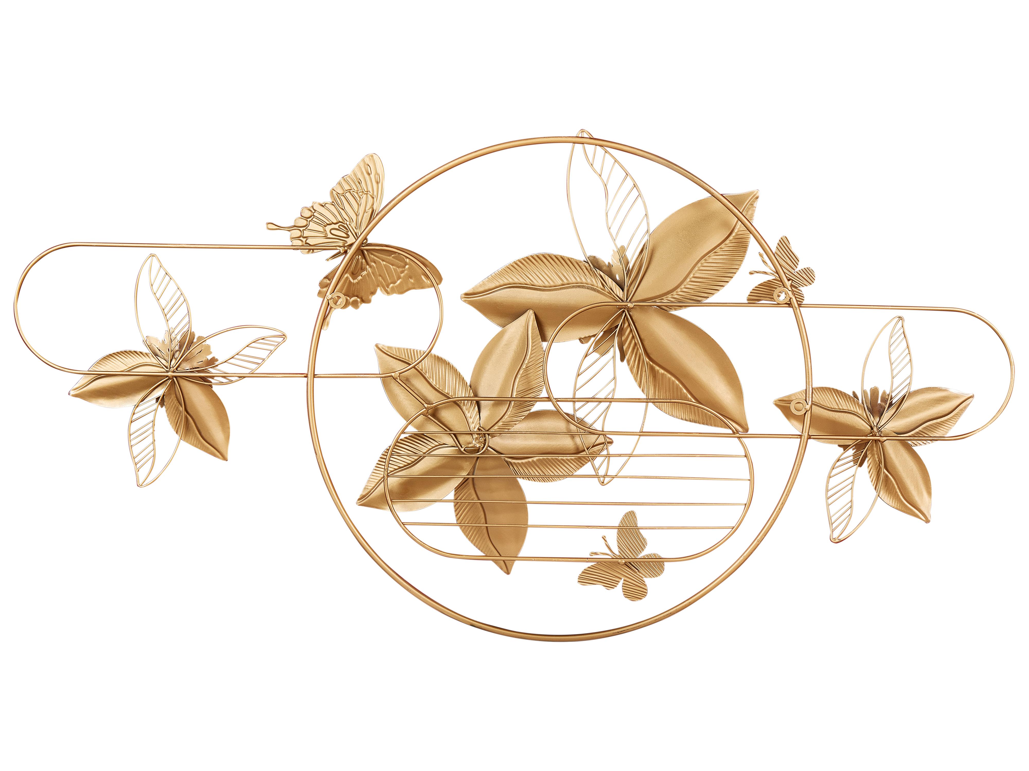 Wanddecoratie Bloem TANTALUM Metaal 59 cm Goud