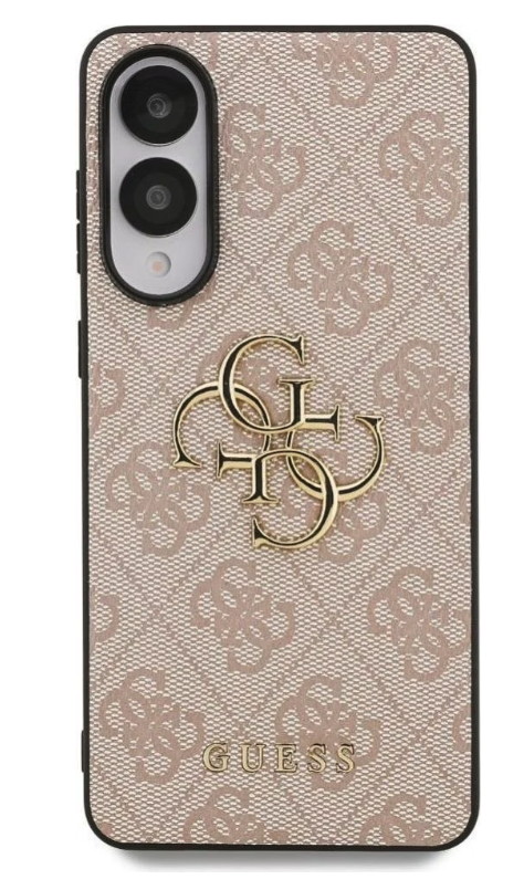 Samsung Galaxy S25 Edge Leder Hardcase Hülle 4G Big Metal Logo (GUHCS25E4GMGPI) - Rosa