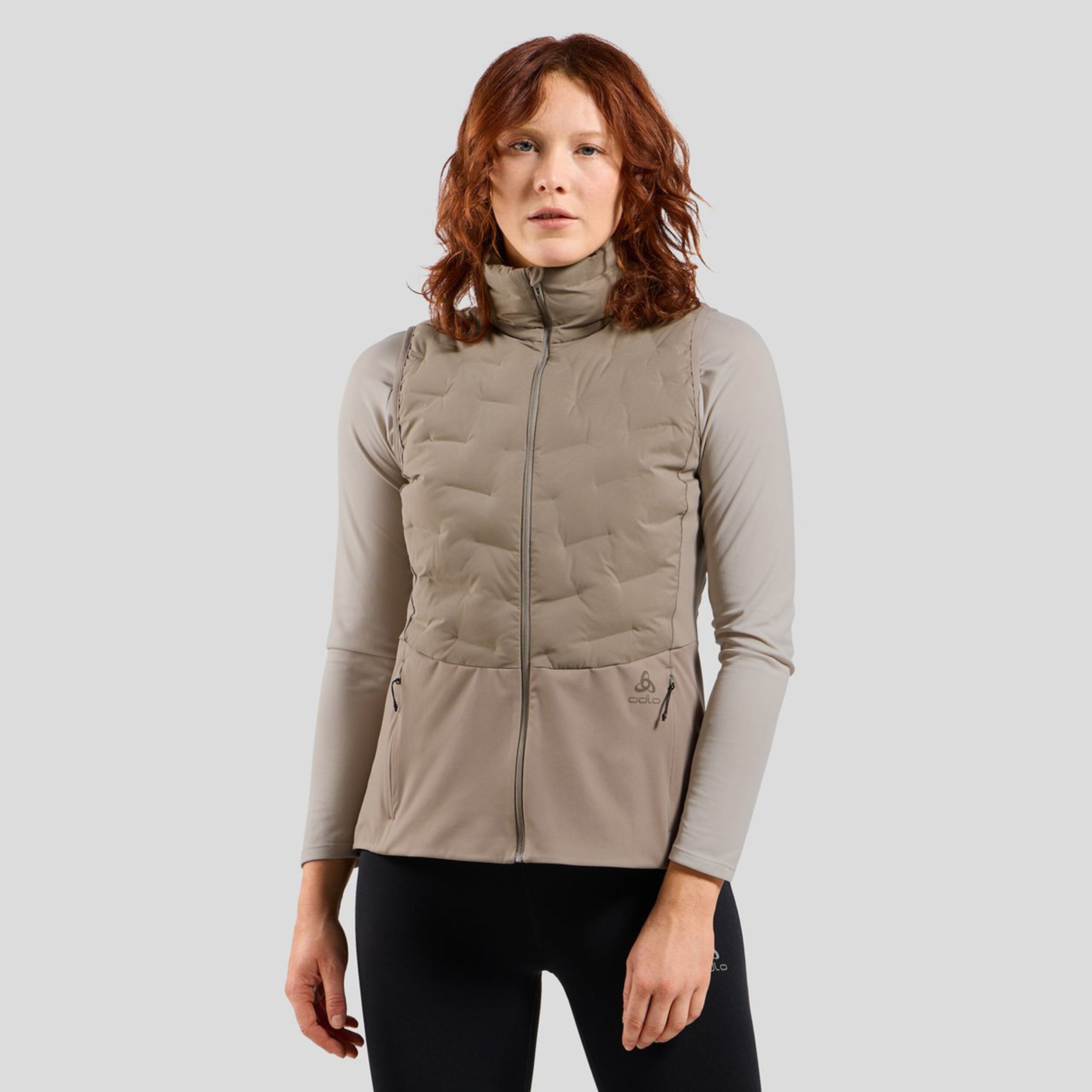 Odlo Zeroweight Insulator Gilets De Course Femmes - Gris