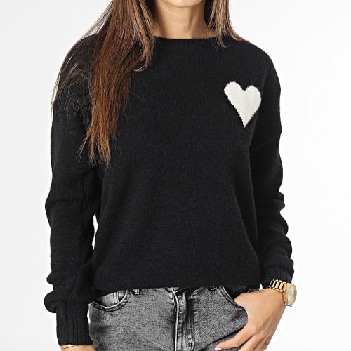Pull Crewneck Femme Noir