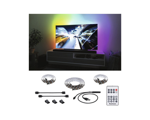 EntertainLED USB LED-strip TV-verlichting 55 inch 2 m 3,5 W 120 LED's RGB-kleurverandering + geheugenfunctie + afstandsbediening