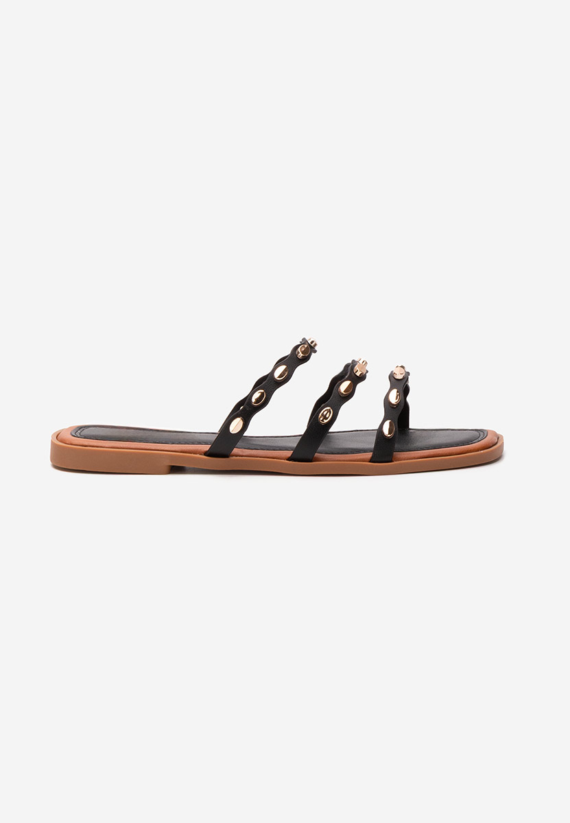 Mules plates femme noirs Gatta