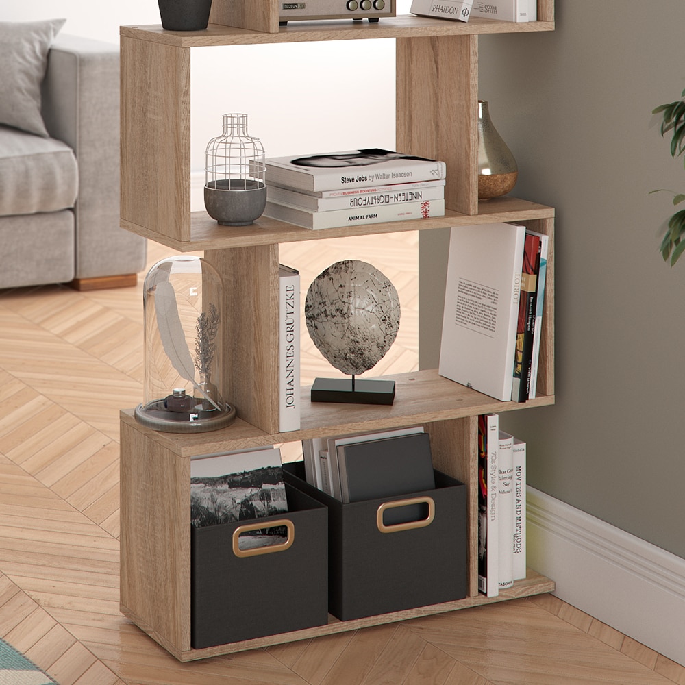 Vicco Raumteiler Levio Bücherregal Standregal Aktenregal Hochregal Regal Sonoma
