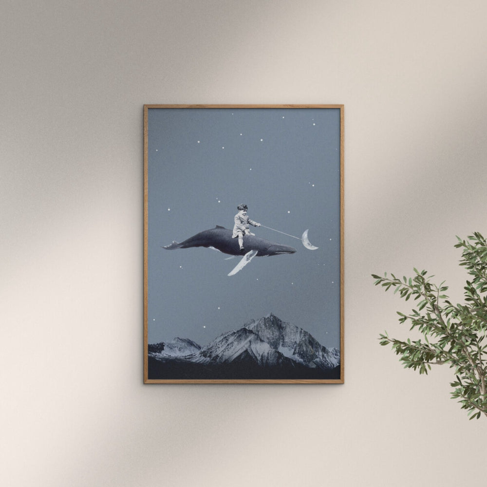 Køb Poster & Frame Leon Maarten - Aim For The Moon