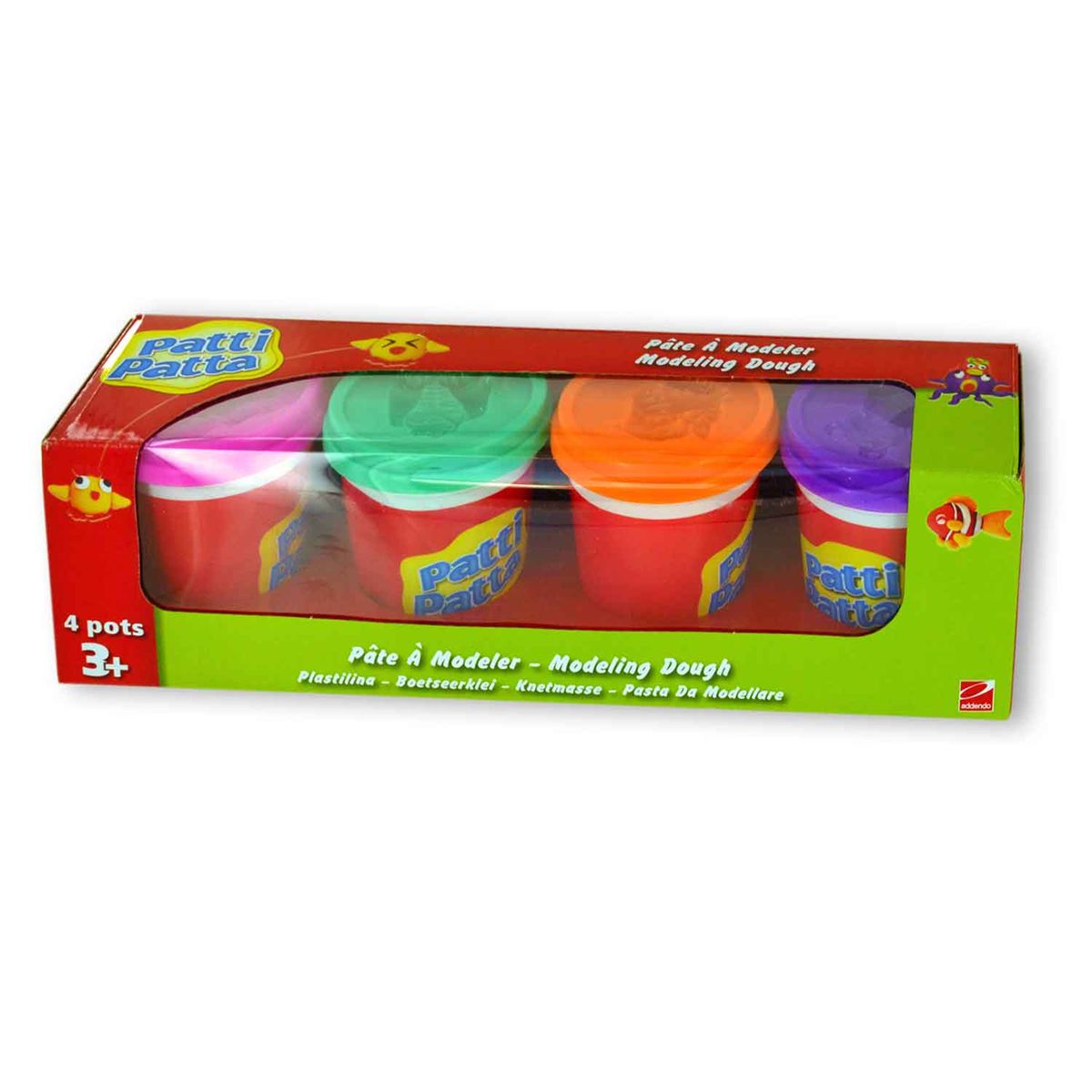 4 pots de pâte à modeler Patti Patta