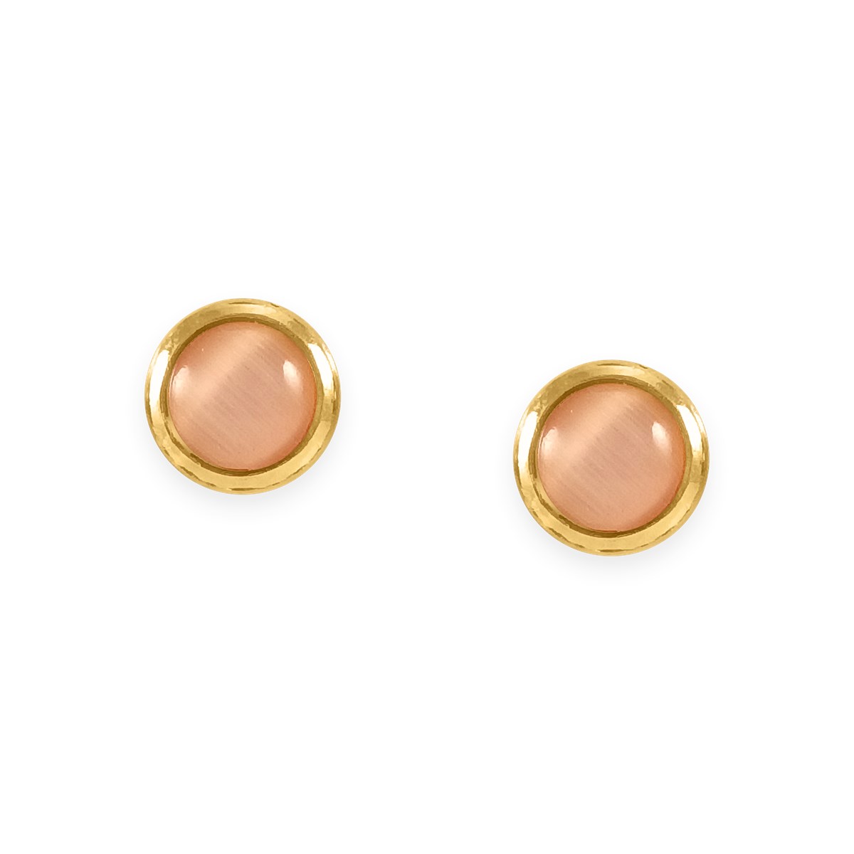 Boucles d'oreilles en acier doré avec résine rose