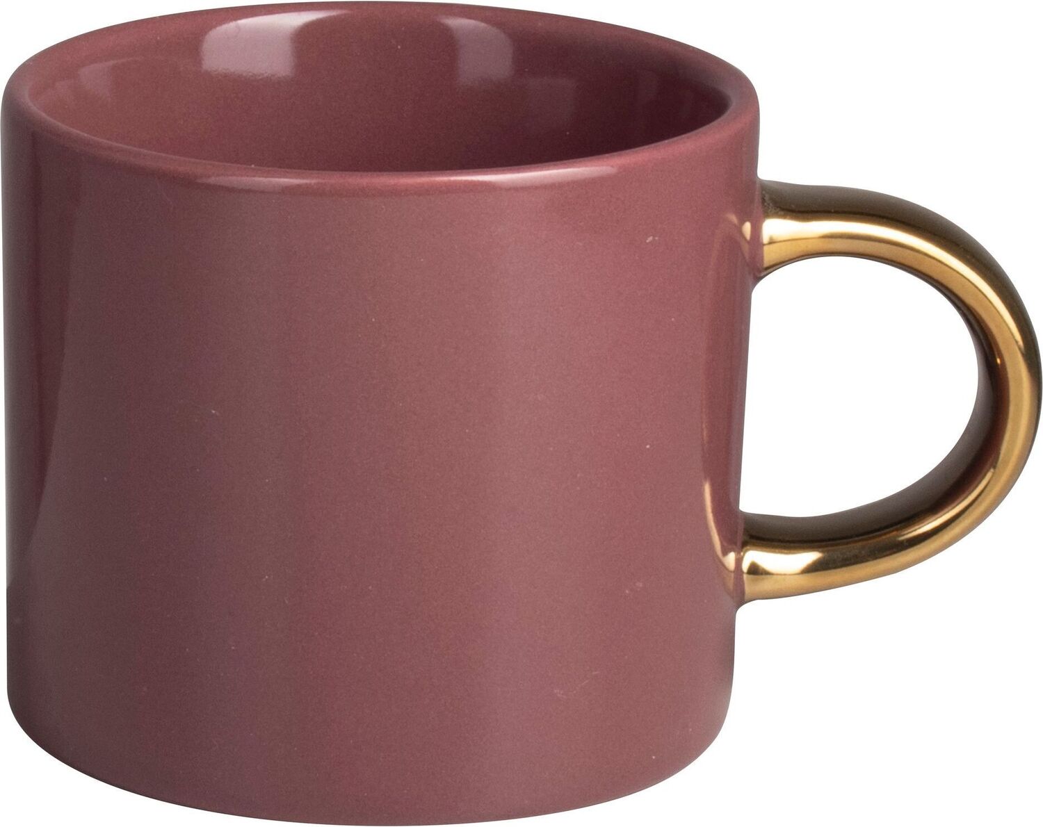 Gusta mok donker roze / goud 11,5 x 7,5 x 8,5 cm