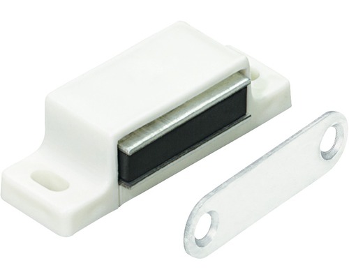 Witte magneetsluiting, capaciteit 4-5 kg, stijve contraplaat, 50 stuks
