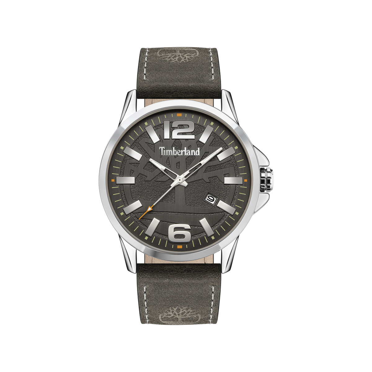 Montre Timberland homme acier cuir marron