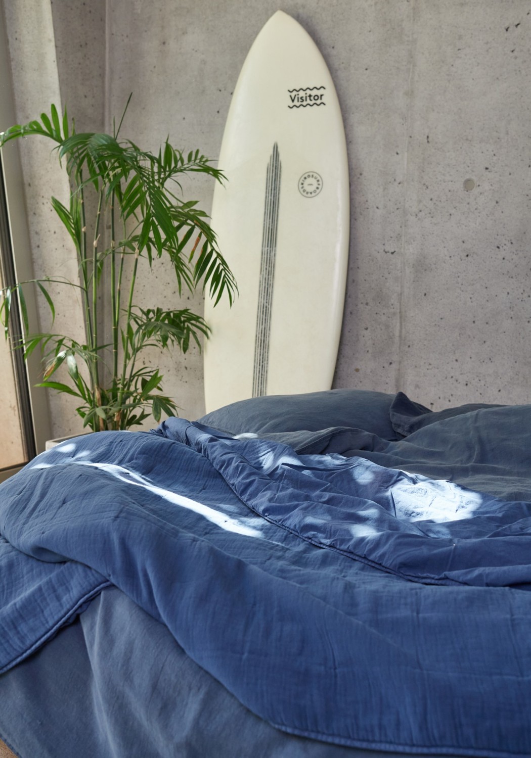 Lavie Wohndecke aus Bio-Baumwolle Nora Quilt Indigo