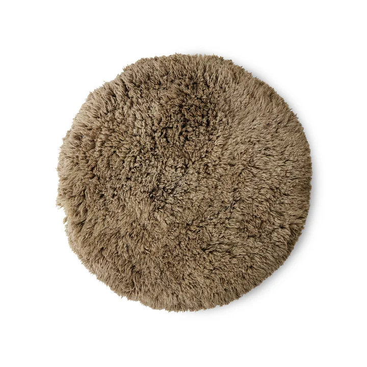 HKliving - Fluffy Teppich, Ø 150 cm, sage