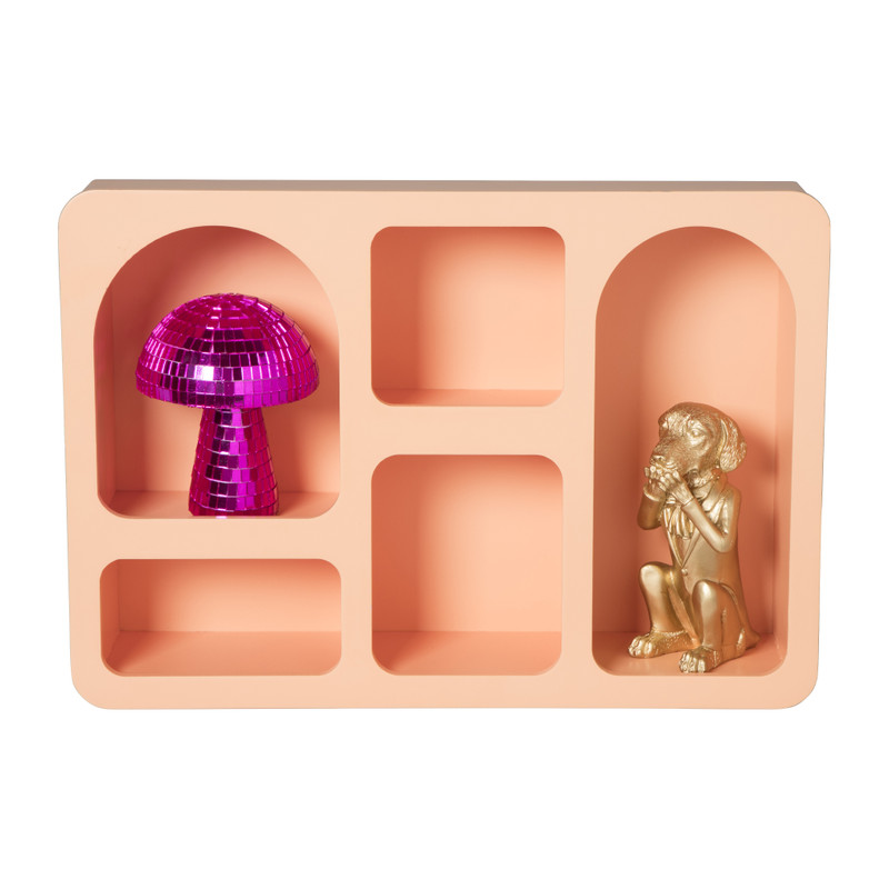 Wandkastje Zaha organic - MDF - oranje - 28x40x9 cm