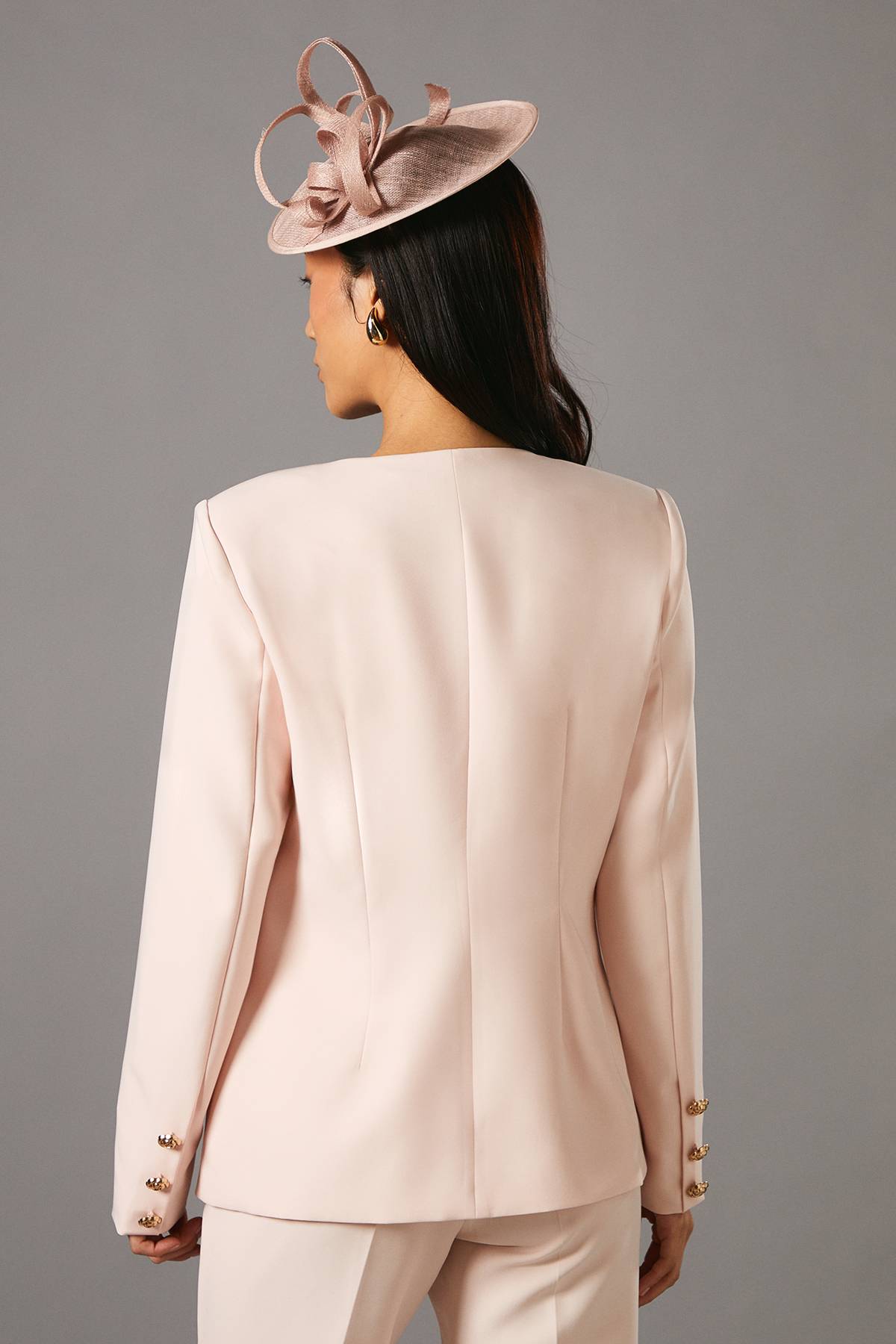 Coast Veste Cintrée à Manches Longues avec Boutons Rose